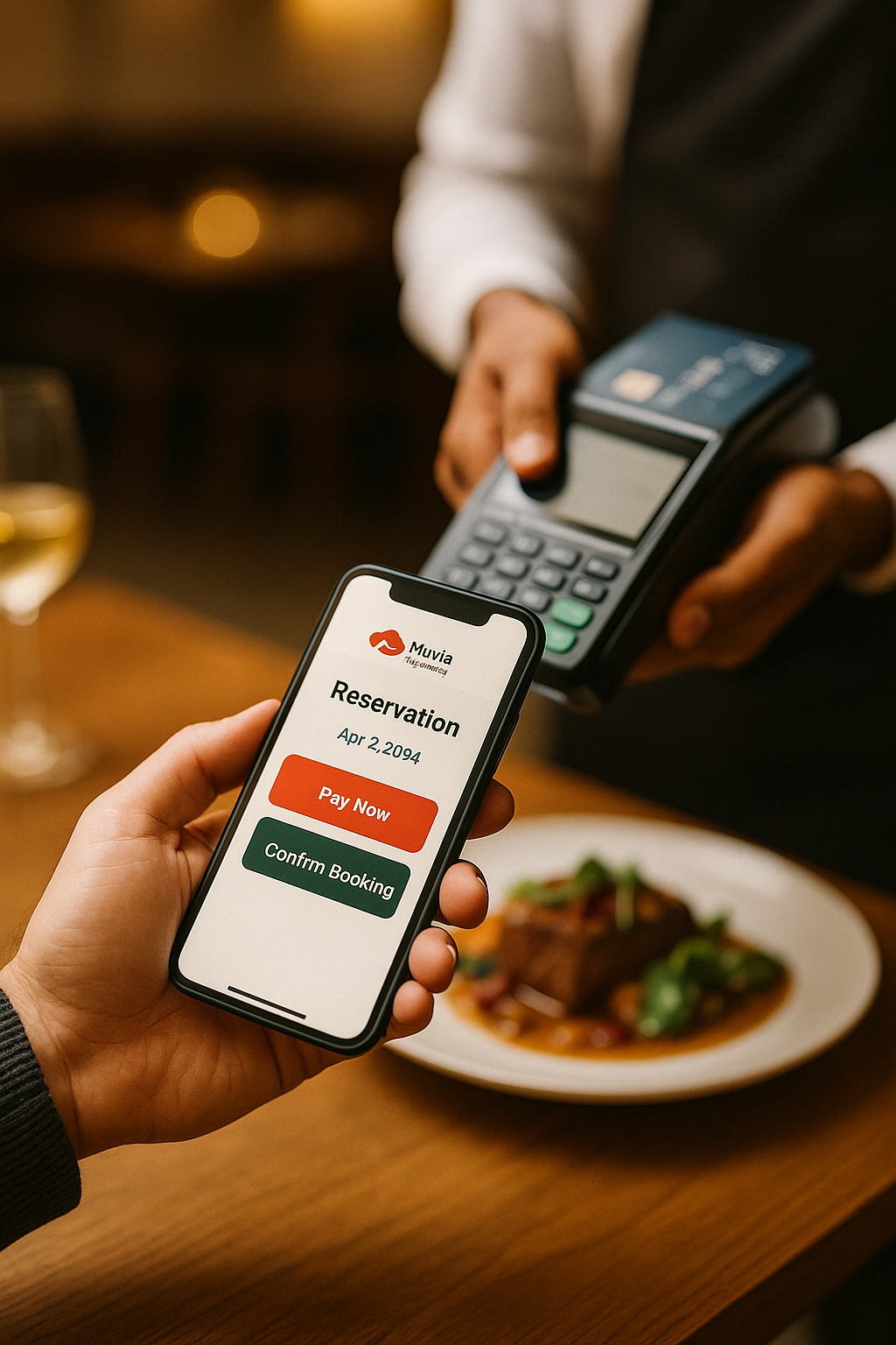 Sistema Pay&Go de Nuvia - paga sin pedir la cuenta